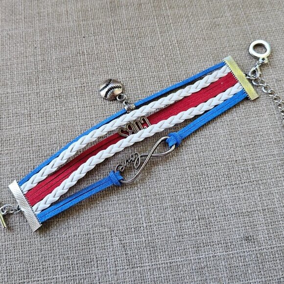 DOLON Infinity Love Cubs Baseball Bracelet Handmade Sports Cheering Charm Team - Picture 8 of 10